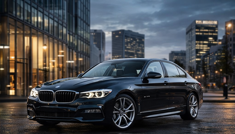 BMW F1X sur fond urbain pour bannière de collection Série 5 et Série 6