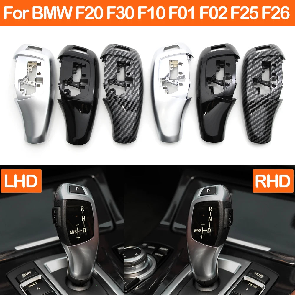 Contour de levier de vitesse BMW Série 1 2 3 4 5 7 X3 X4 noir brillant, chrome mat ou aspect carbone