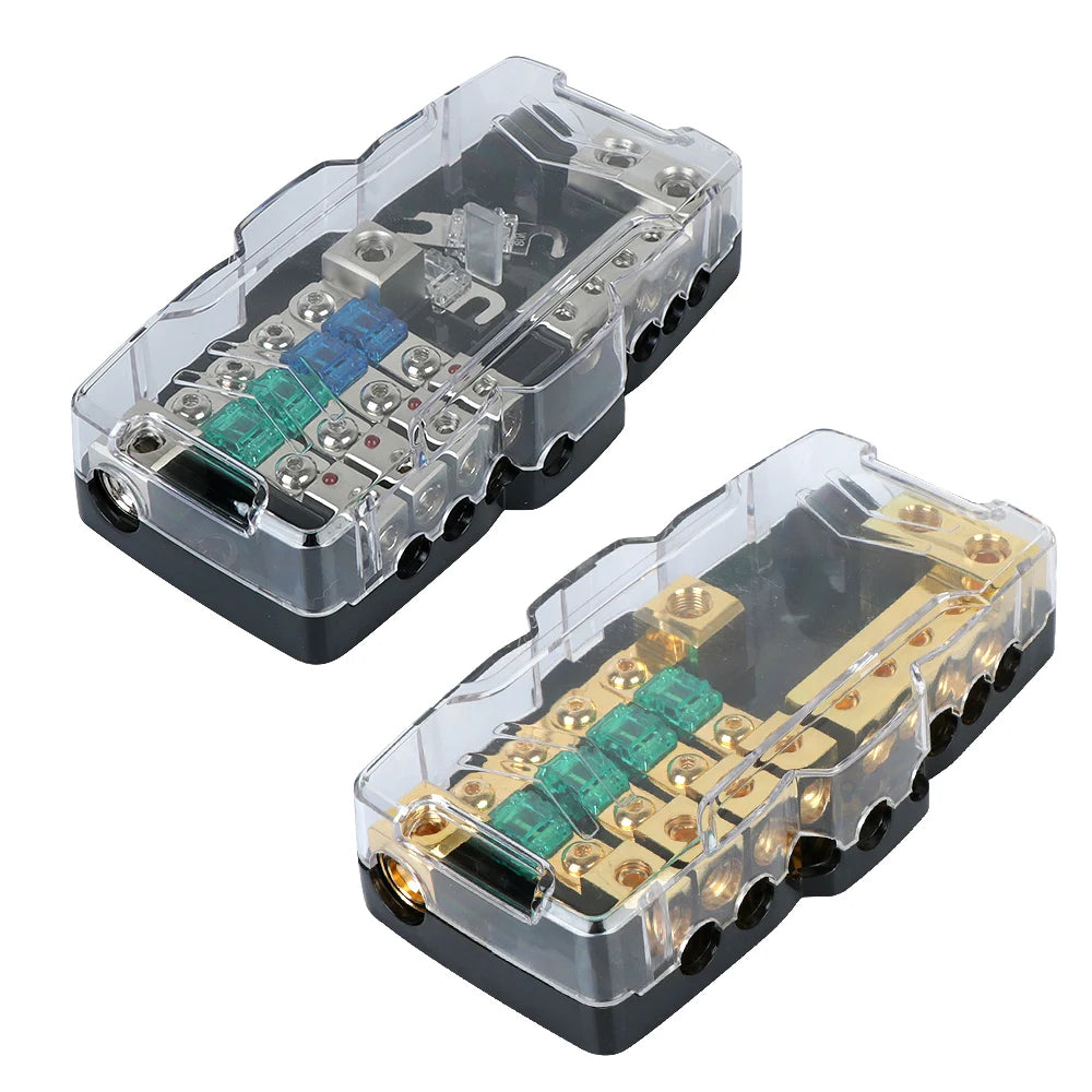 Deux versions du boîtier porte-fusibles universel 12V / 24V avec couvercle transparent
