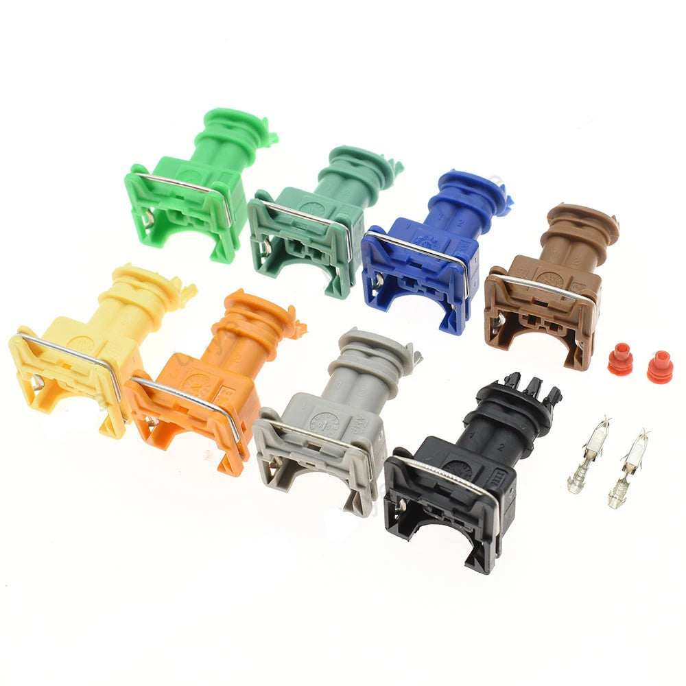 Assortiment de connecteurs injecteurs EV1 JPT 2 broches 282189-1 en plusieurs couleurs