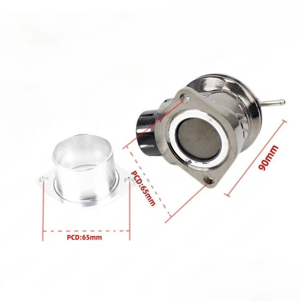 Schéma de dimensions de la dump valve universelle type Greddy FV