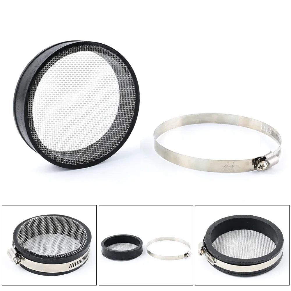 Contenu de la grille de protection d’admission d’air turbo universelle avec collier et adaptateur