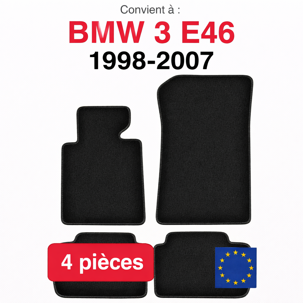 apis de sol BMW Série 3 E46 1998-2007 en lot de 4 pièces sur fond blanc