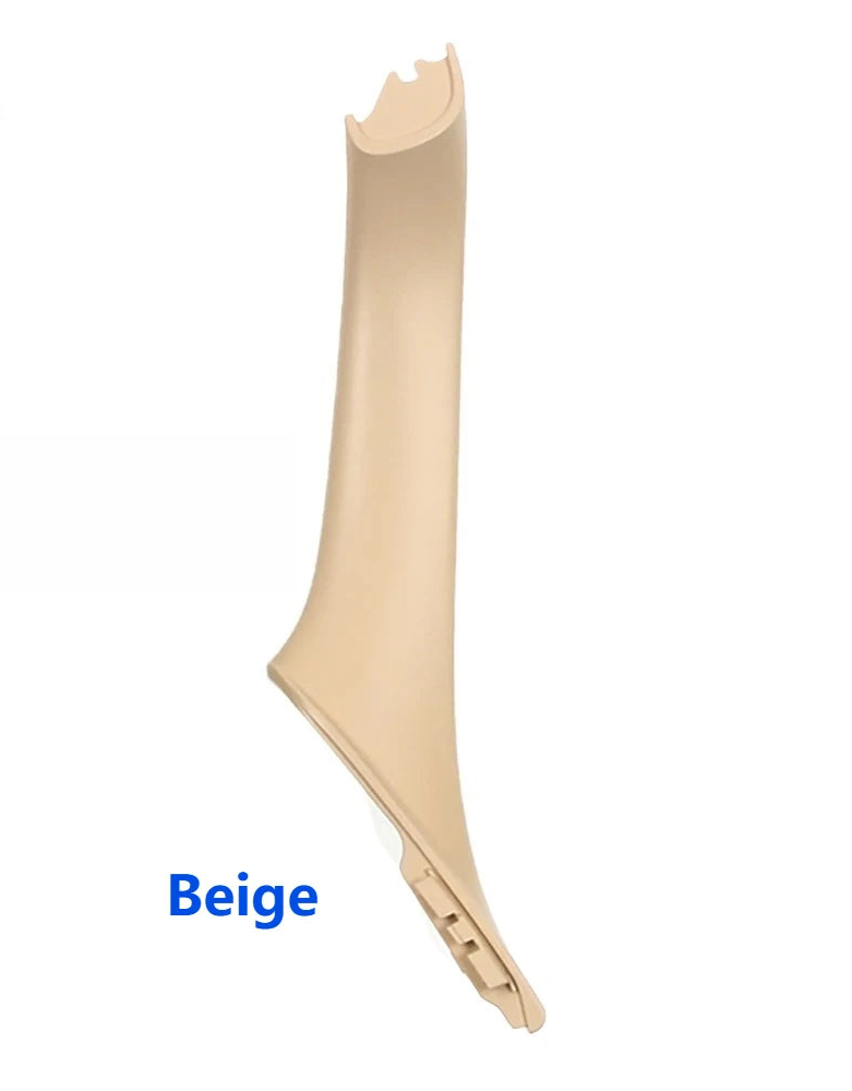 Garniture de poignée intérieure de porte BMW beige pour conduite à gauche, présentée sur fond blanc