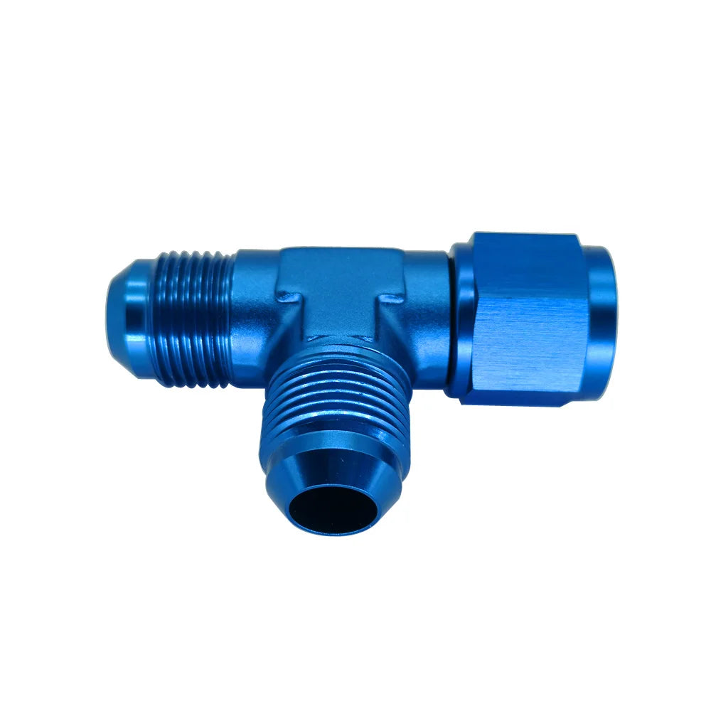 WILLIN Aluminum Male AN3(4 6 8 10 12)TEE Female Swivel On Run Forged Fitting Adapter Accessories Oil Cooler Autoparts Blue/Black