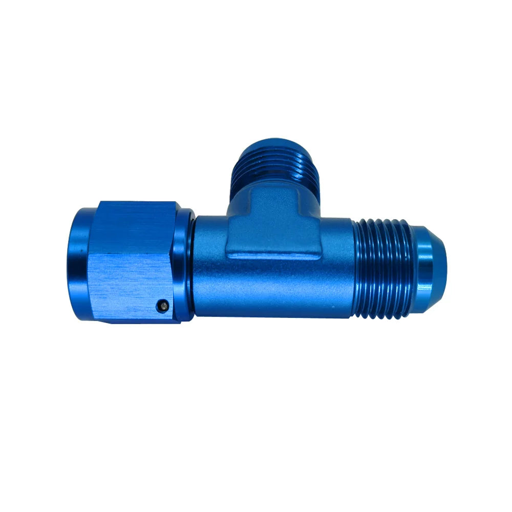 WILLIN Aluminum Male AN3(4 6 8 10 12)TEE Female Swivel On Run Forged Fitting Adapter Accessories Oil Cooler Autoparts Blue/Black