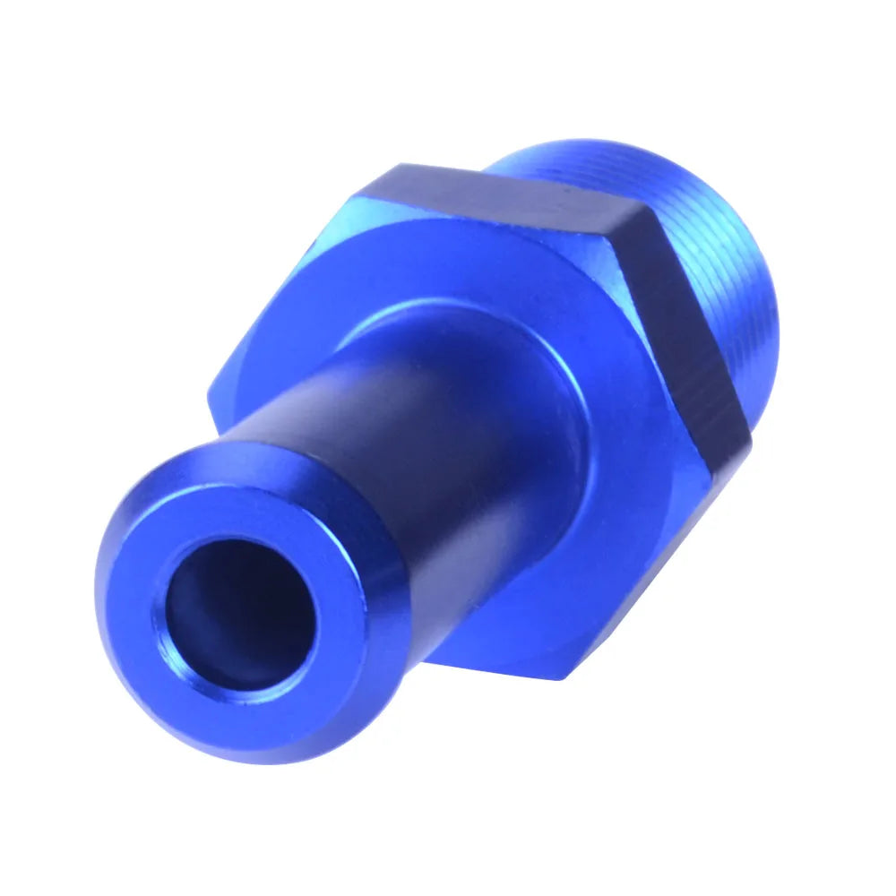 WILLIN - Male NPT to Barb Straight Hose Barb Aluminum Adapter Oil Fuel Line Fitting Cooling System Connector Blue/Silver/Black