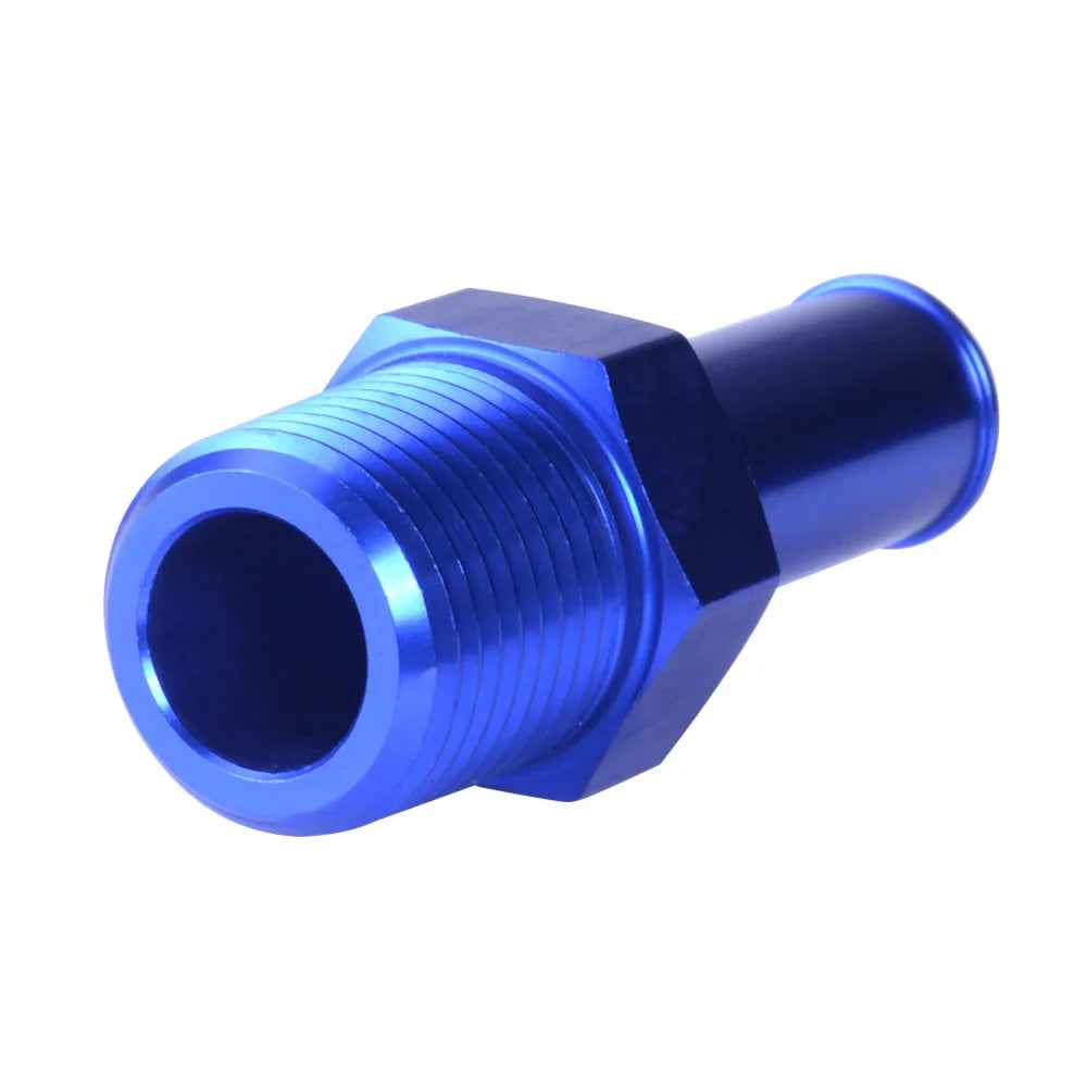 WILLIN - Male NPT to Barb Straight Hose Barb Aluminum Adapter Oil Fuel Line Fitting Cooling System Connector Blue/Silver/Black