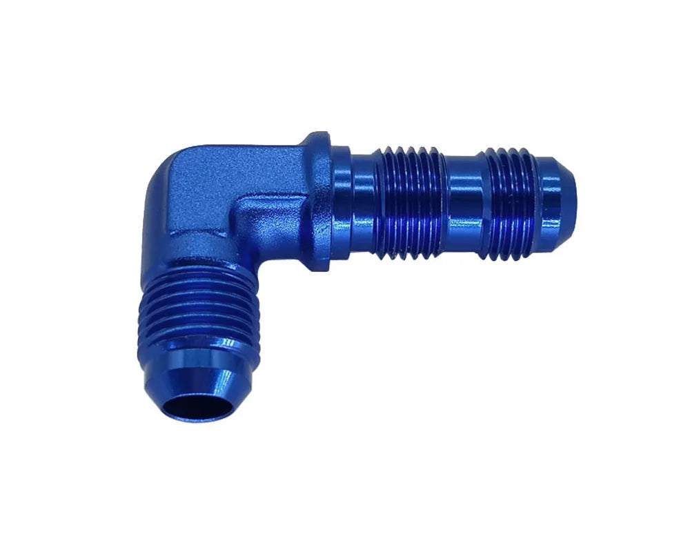 Aluminium AN3 4 6 8 10 12AN Male 90 Degree Elbow Flare Bulkhead Adptors Anodized Forged Fitting Oil Adapters Blue/Black 833