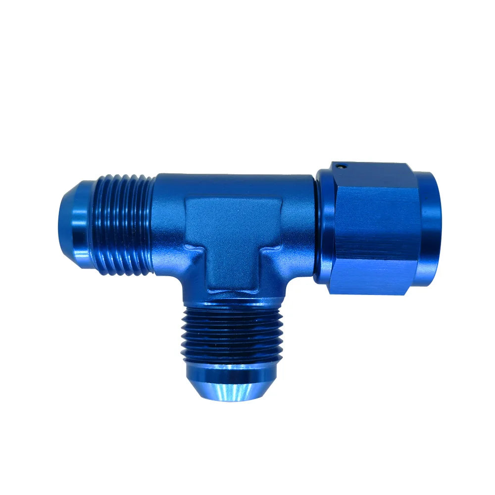 WILLIN Aluminum Male AN3(4 6 8 10 12)TEE Female Swivel On Run Forged Fitting Adapter Accessories Oil Cooler Autoparts Blue/Black