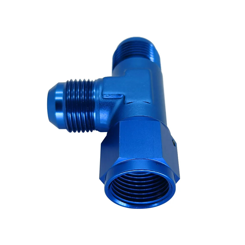 WILLIN Aluminum Male AN3(4 6 8 10 12)TEE Female Swivel On Run Forged Fitting Adapter Accessories Oil Cooler Autoparts Blue/Black
