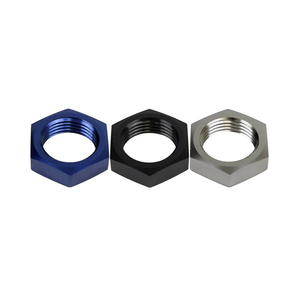 WILLIN - 2pcs/pack Aluminum AN 3 4 6 8 10 12 16 AN Hex Nut Bulkhead Fittings Hose Adapter Fittings Black/Blue/Silver WL924
