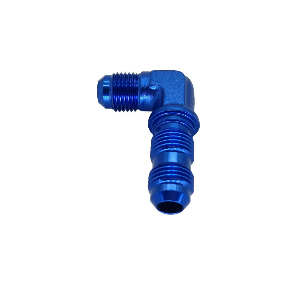 Aluminium AN3 4 6 8 10 12AN Male 90 Degree Elbow Flare Bulkhead Adptors Anodized Forged Fitting Oil Adapters Blue/Black 833