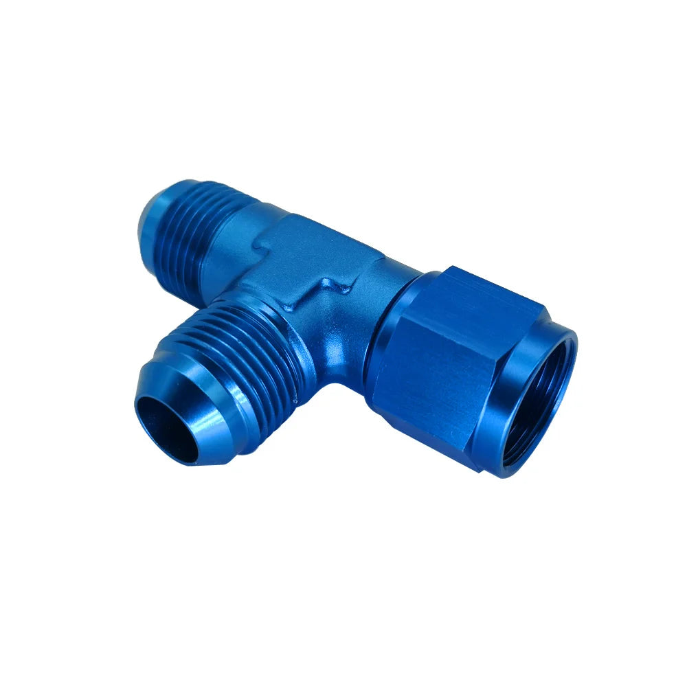 WILLIN Aluminum Male AN3(4 6 8 10 12)TEE Female Swivel On Run Forged Fitting Adapter Accessories Oil Cooler Autoparts Blue/Black