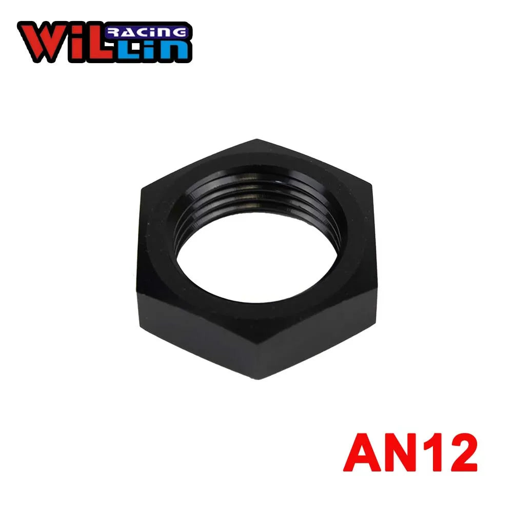 WILLIN - 2pcs/pack Aluminum AN 3 4 6 8 10 12 16 AN Hex Nut Bulkhead Fittings Hose Adapter Fittings Black/Blue/Silver WL924 WILLIN - 2pcs/pack Aluminum AN 3 4 6 8 10 12 16 AN Hex Nut Bulkhead Fittings Hose Adapter Fittings Black/Blue/Silver WL924