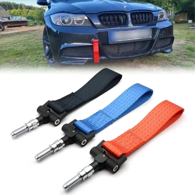 Racing Tow Strap Trailer Hook Car Towing Hook  Belt Rope European For BMW E46 E30 E32 E36 E90 E91 Car Drift Tuning Accessories