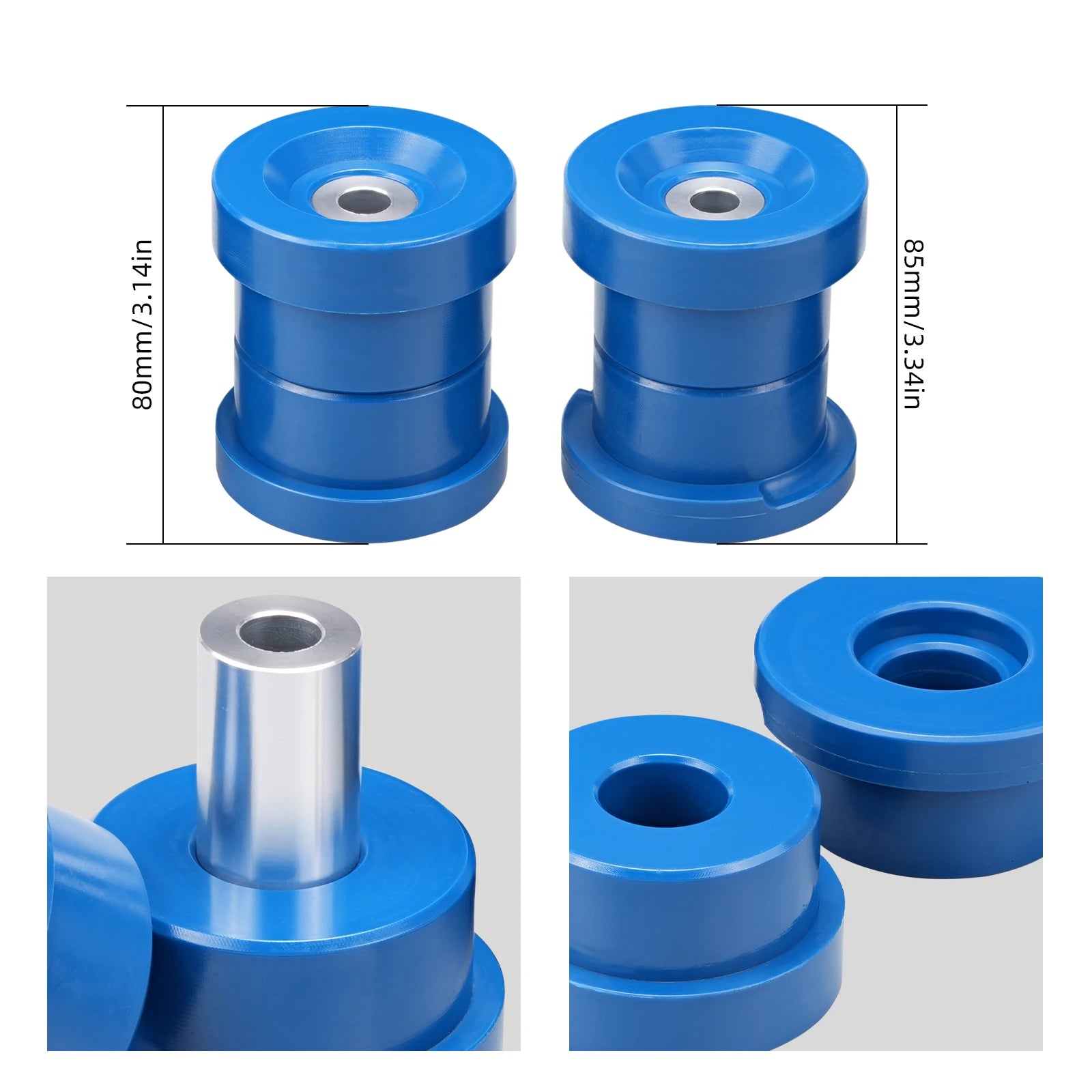BEVINSEE 95A Polyurethane Rear Subframe Bushing Kit For BMW E36 1992-1999 Replaces 33319059301 33319059300
