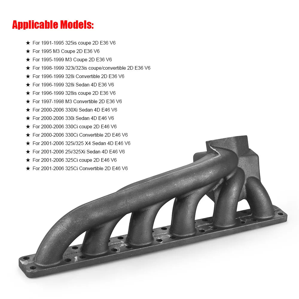 Cast Iron Turbo Manifold for BMW E36 E46 323i 323is 325i 328i 330i 330Xi 330Ci High Performance Exhaust Turbocharger Manifold