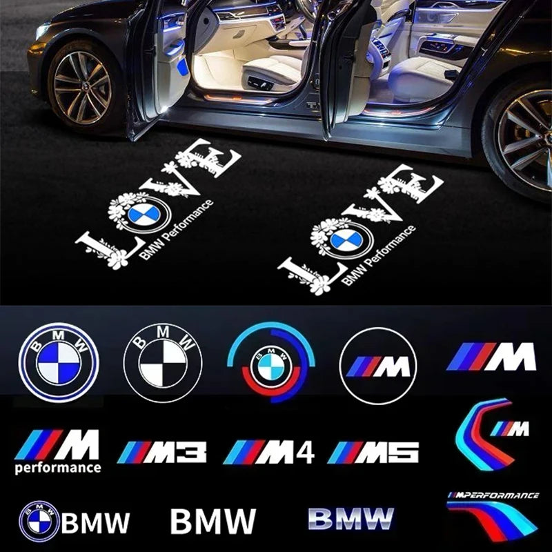 2/4Pcs Car Door Welcome LED Projector Laser Logo Door Light For BMW E90 E60 E46 E93 F20 F21 F30 F31 F32 F33 F34 F15 F10 F01 F11