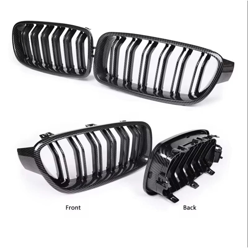 Calandre avant BMW Série 3 F30 F31 F35 2013-2019 noir brillant ou aspect carbone