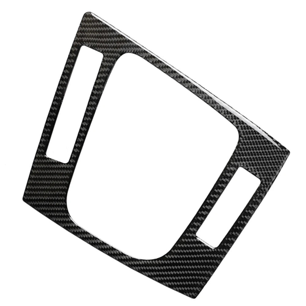 LHD Car Gear Shift Panel Cover Trim Carbon Fiber Pattern For BMW 3 Series E46 1998-2005
