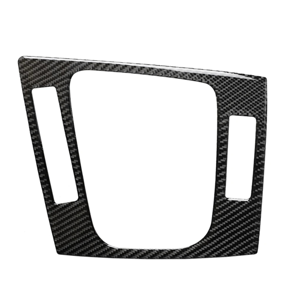 LHD Car Gear Shift Panel Cover Trim Carbon Fiber Pattern For BMW 3 Series E46 1998-2005