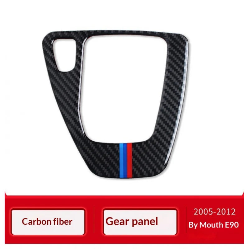 Applicable Bmw 05-12Style E90/E92/E93 Gear Panel Decorative Frame Gear Carbon Fiber Interior Modification