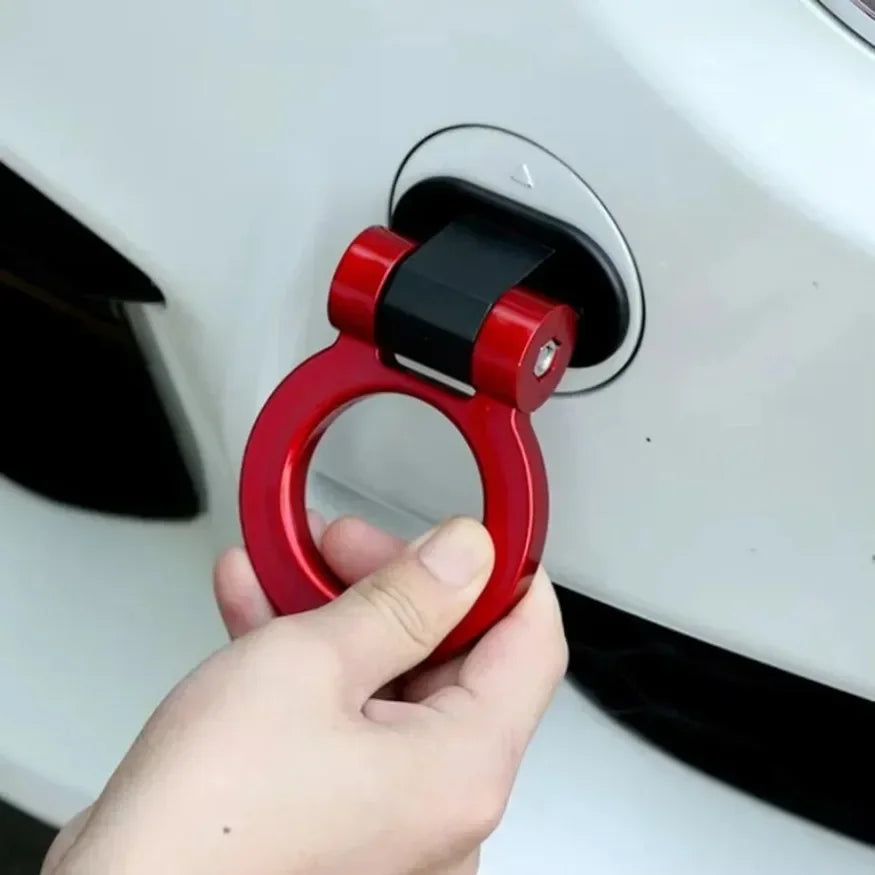 Universal Car Styling Decoration Trailer Hooks Sticker Car Auto Rear Front Trailer Simulation Racing Ring Vehicle Towing Hook