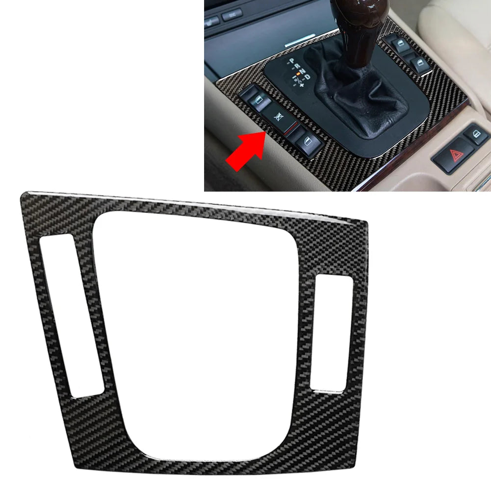 LHD Car Gear Shift Panel Cover Trim Carbon Fiber Pattern For BMW 3 Series E46 1998-2005 LHD Car Gear Shift Panel Cover Trim Carbon Fiber Pattern For BMW 3 Series E46 1998-2005