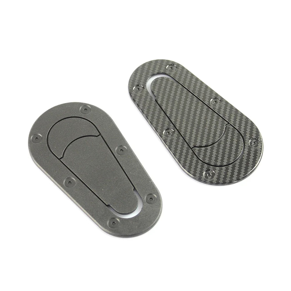 2PCS Car Hood Scoop Stickers Universal Black Carbon ABS Plastic Racing Bonnet Decorative Exterior Modified Hood Scoop Sticker