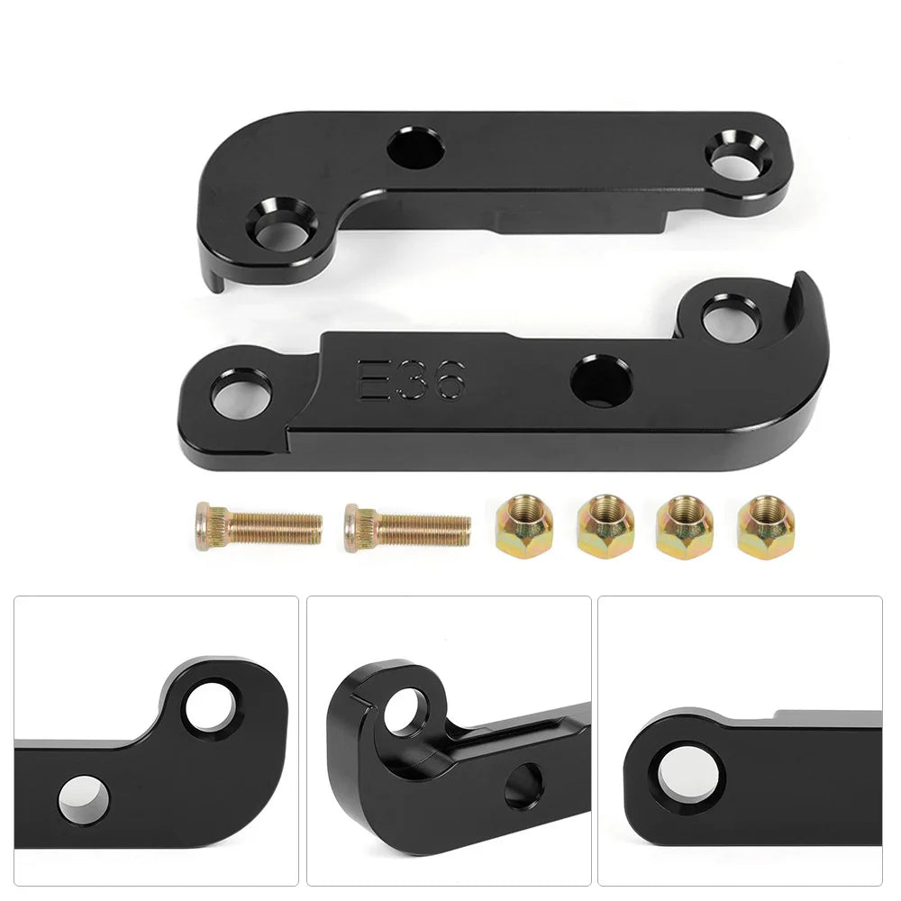For BMW E36 1990-2000 Aluminum Alloy Steering Lock Adapter Kit Increased Steering Angle Performance Upgrade Drift Racing Part