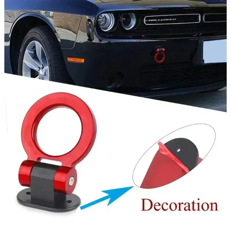 Universal Car Styling Decoration Trailer Hooks Sticker Car Auto Rear Front Trailer Simulation Racing Ring Vehicle Towing Hook