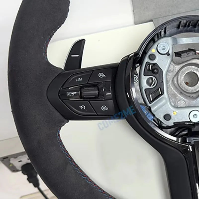 Upgraded all suede material steering wheel black style for BMW F10 F20 F21 F22 F30 F31 F32 F36 M2 F87 M3 F80 M4 F82 F15 F16