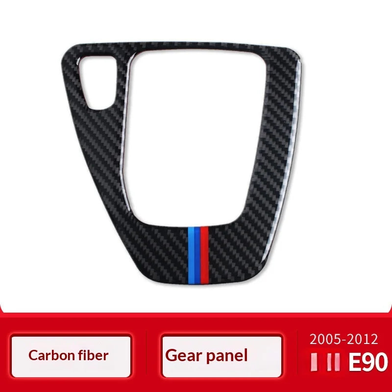Applicable Bmw 05-12Style E90/E92/E93 Gear Panel Decorative Frame Gear Carbon Fiber Interior Modification