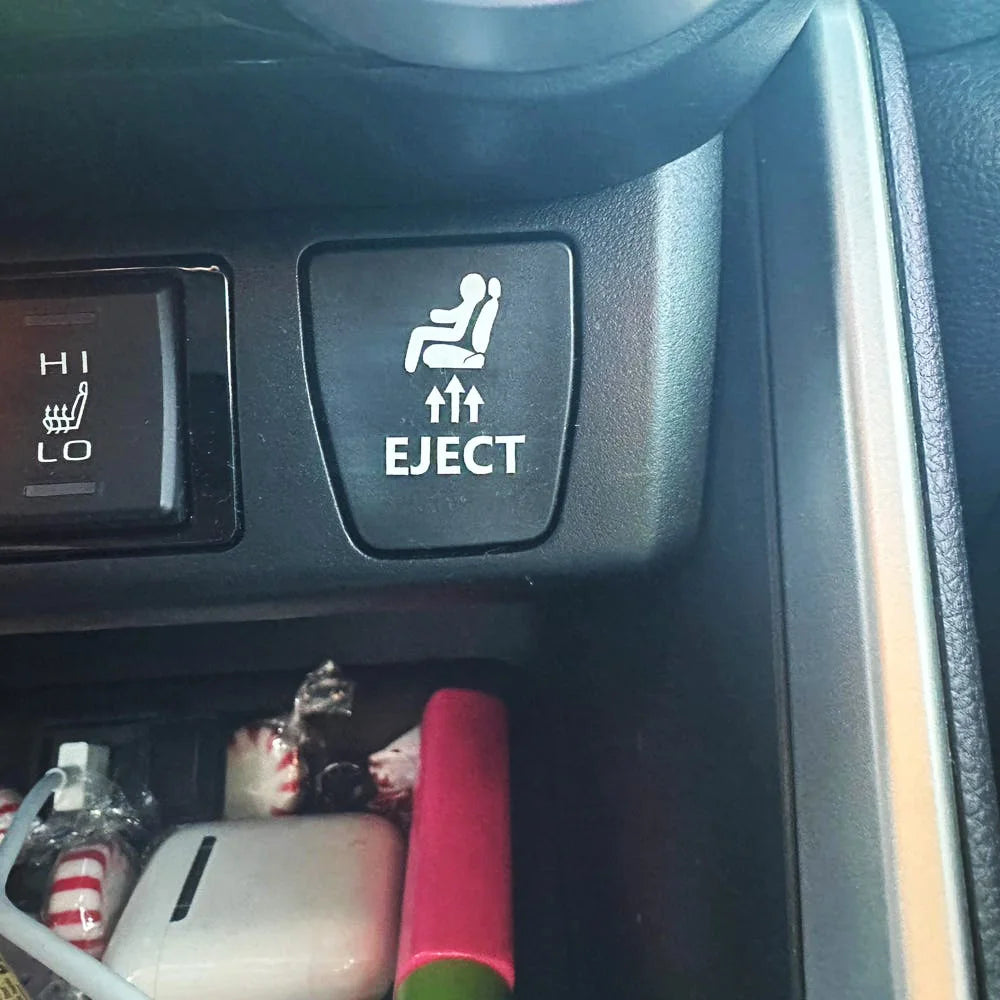 Fake Eject Button Stickers Car Accessory Blank Space Decor Vinyl Decals Funny