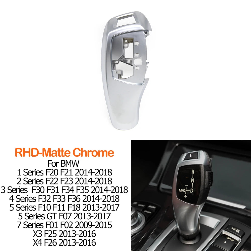Contour de levier de vitesse BMW Série 1 2 3 4 5 7 X3 X4 noir brillant, chrome mat ou aspect carbone Contour de levier de vitesse BMW Série 1 2 3 4 5 7 X3 X4 noir brillant, chrome mat ou aspect carbone