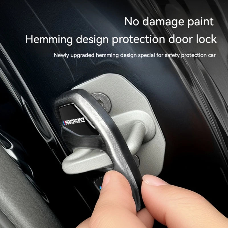 4pcs Car Door Lock Cover For BMW 3 5Series X1 X3 X4 X5 G20 G32 F48 G01 G02 F15 G05 G07 G11 Anti Rust Protective Trim accessories