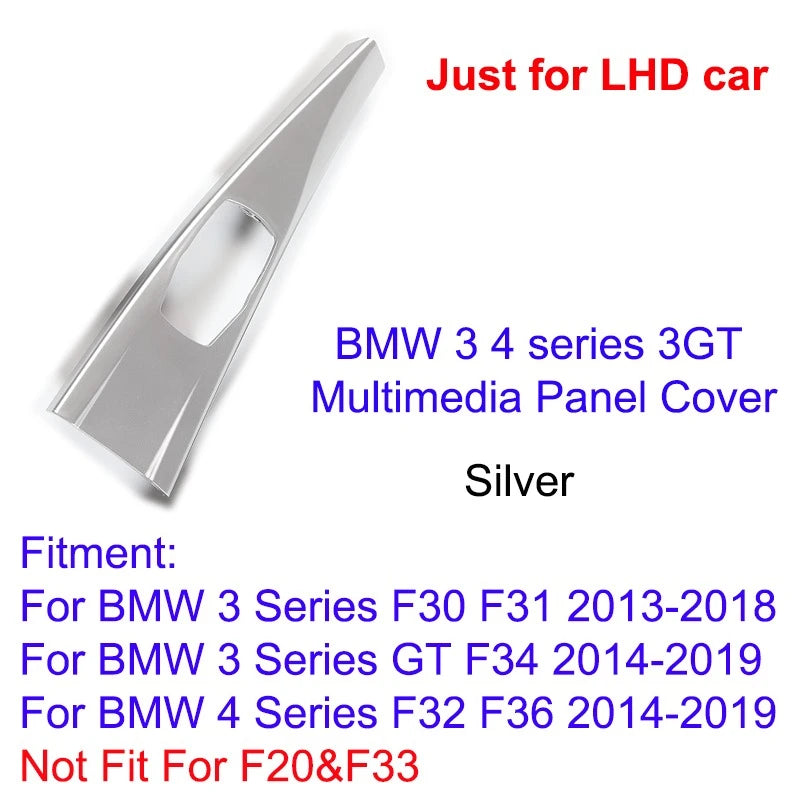 Contour iDrive multimédia BMW Série 3 Série 4 3 GT F30 F31 F32 F34 F35 F36 carbone, noir, argent ou carbone mat