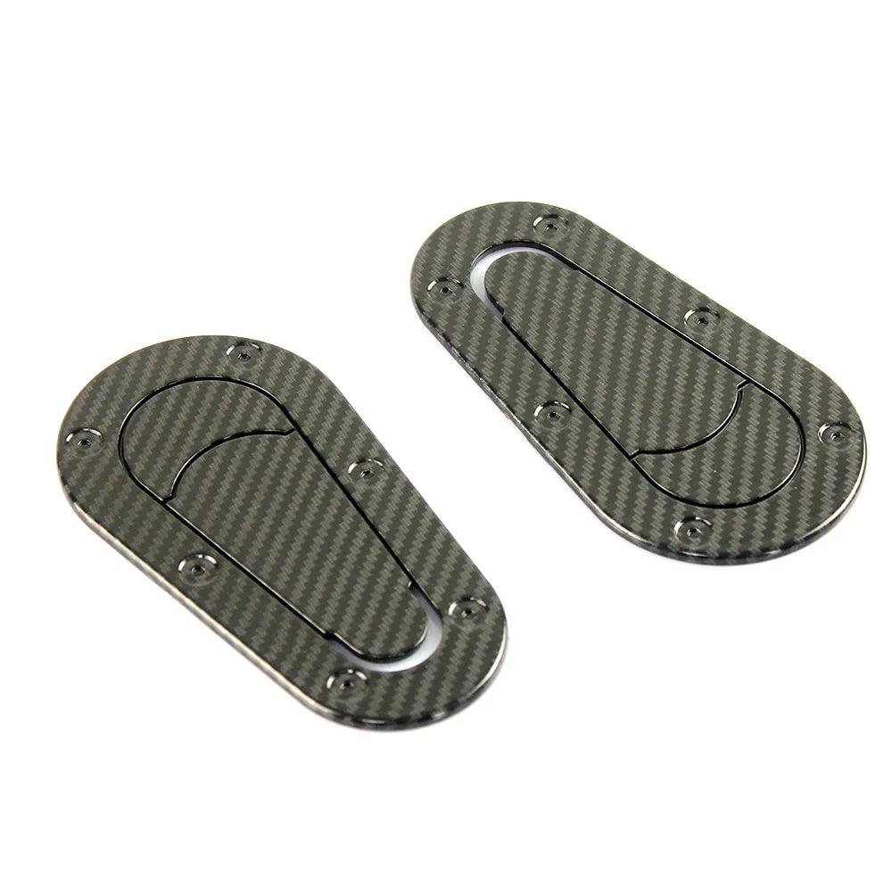 2PCS Car Hood Scoop Stickers Universal Black Carbon ABS Plastic Racing Bonnet Decorative Exterior Modified Hood Scoop Sticker