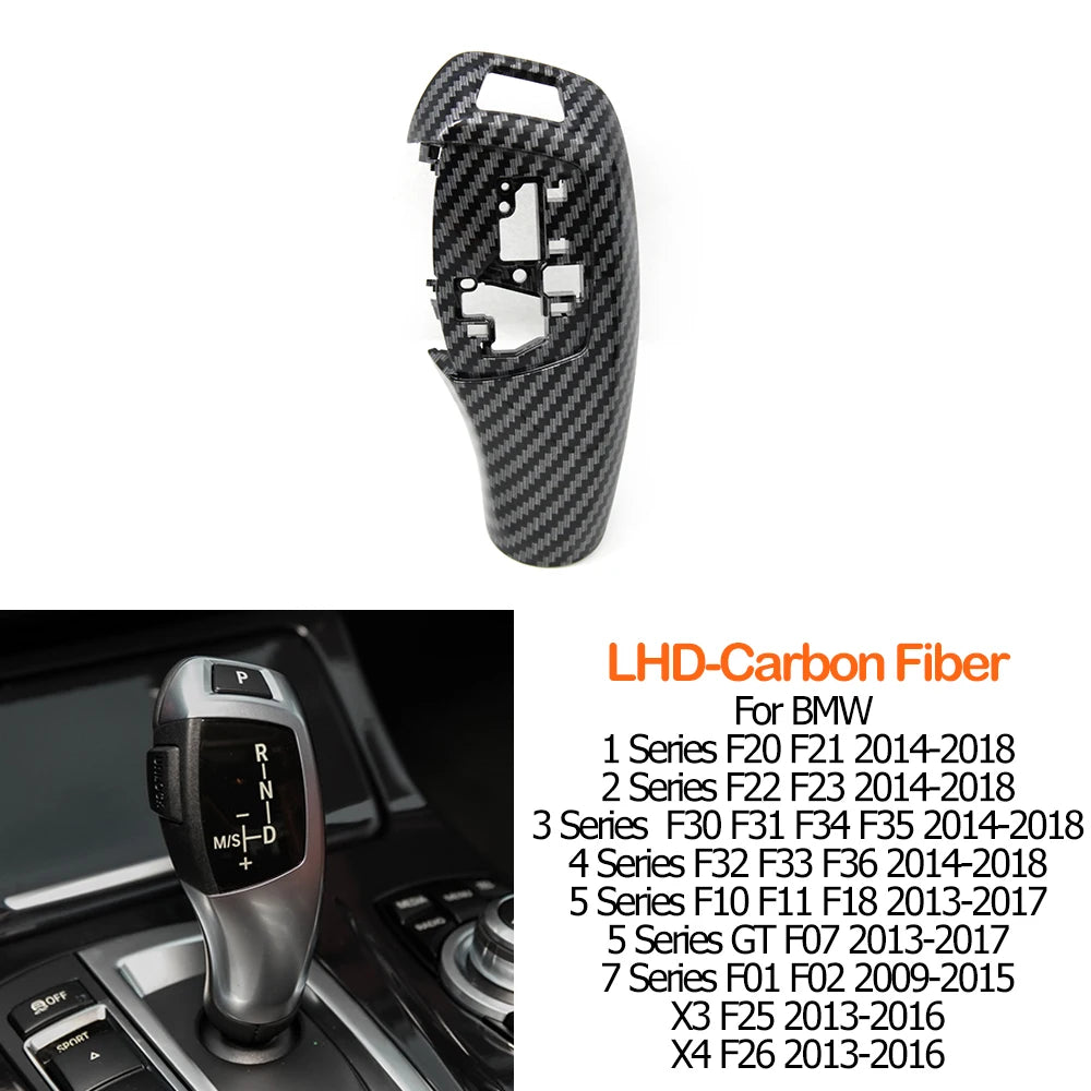 Contour de levier de vitesse BMW Série 1 2 3 4 5 7 X3 X4 noir brillant, chrome mat ou aspect carbone Contour de levier de vitesse BMW Série 1 2 3 4 5 7 X3 X4 noir brillant, chrome mat ou aspect carbone