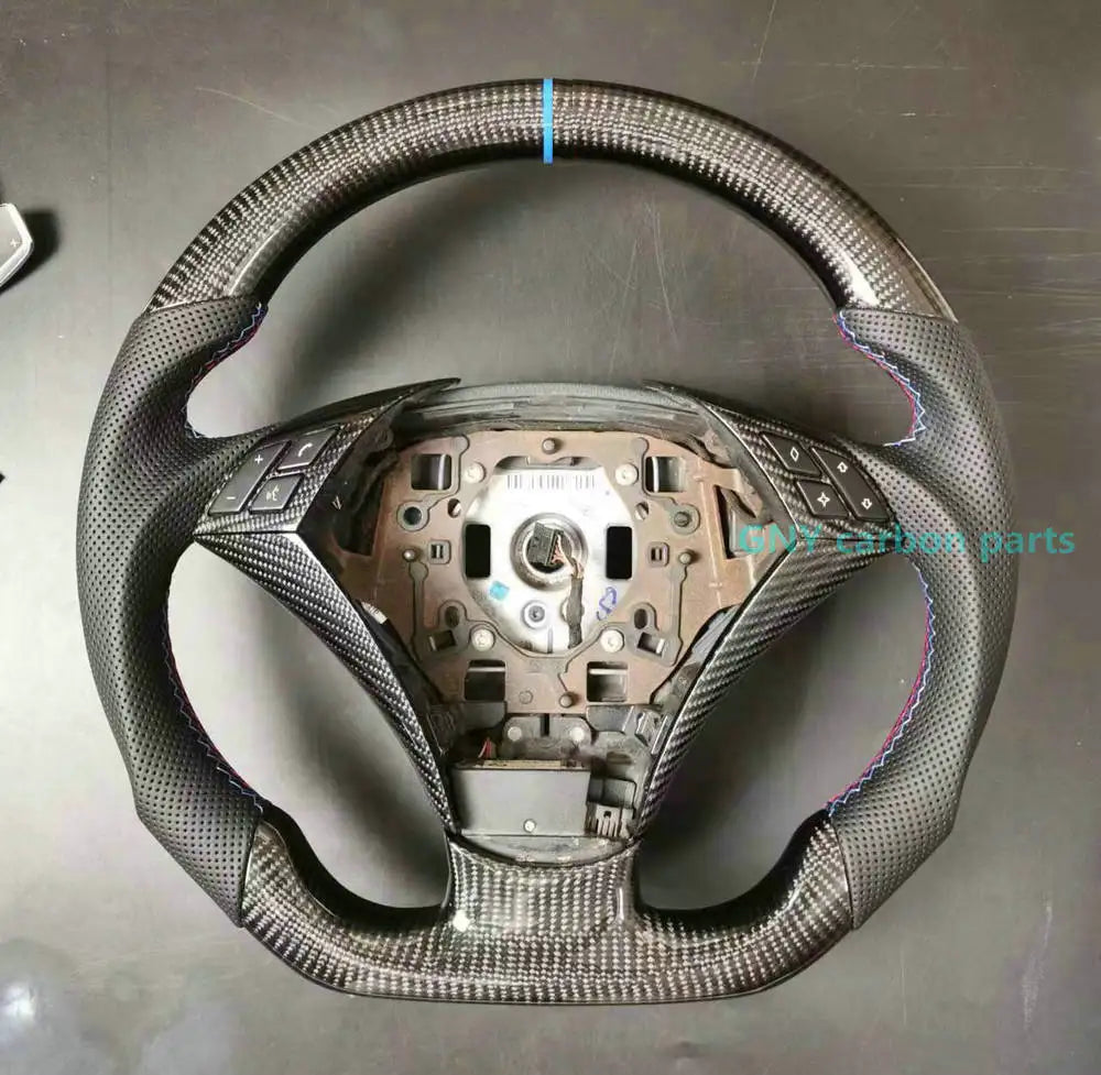 100% Real Carbon Fiber Car Steering Wheel For BMW E60 E61 E62 E63 E64 520 525 530