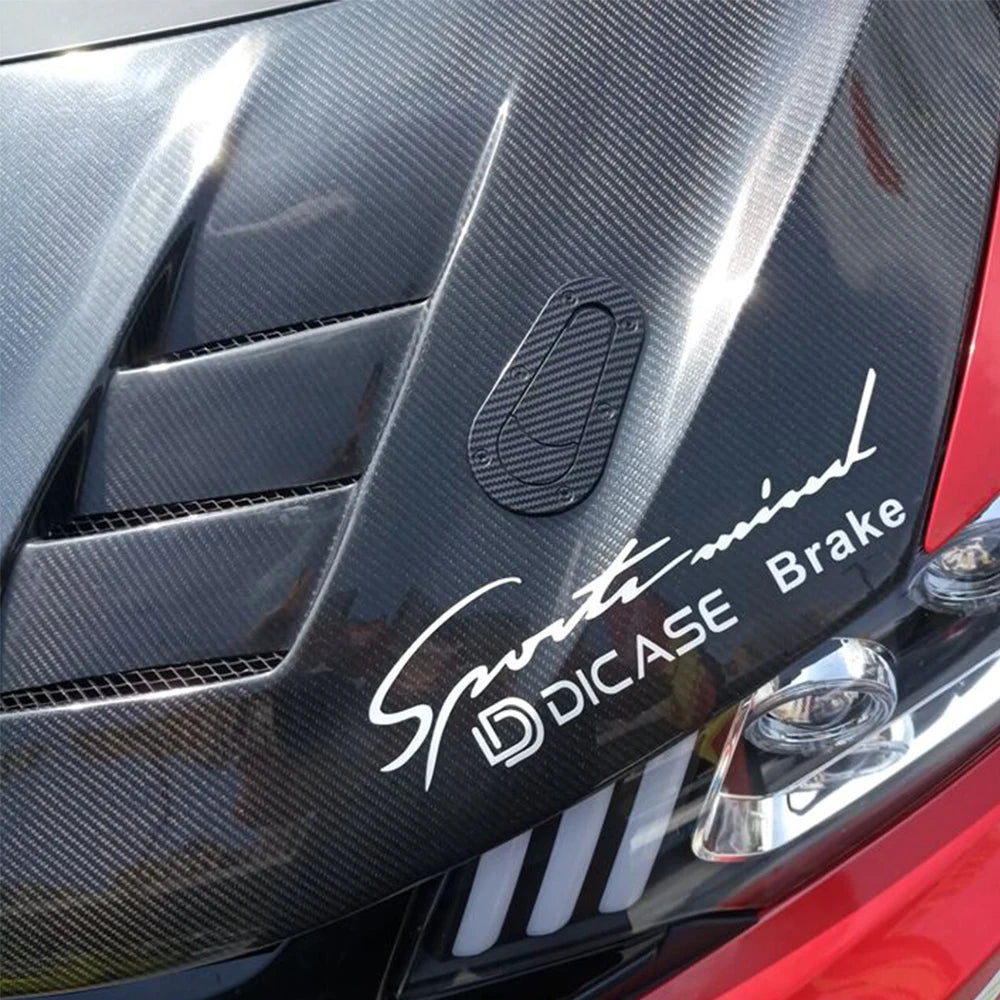 2PCS Car Hood Scoop Stickers Universal Black Carbon ABS Plastic Racing Bonnet Decorative Exterior Modified Hood Scoop Sticker