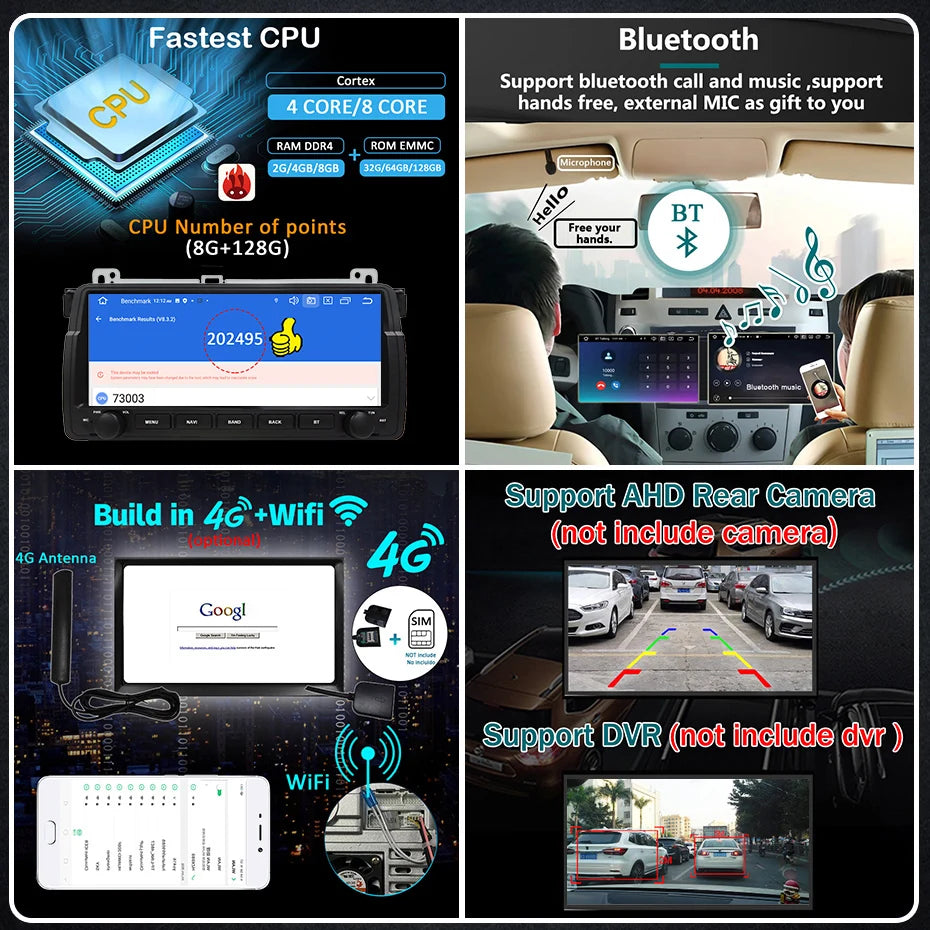 10.26'' Screen Android 15 Car Radio AUTO CarPlay bluetooth stereo For BMW E46 M3 Rover 75 MG ZT 1998-2006 Multimedia player 2DIN