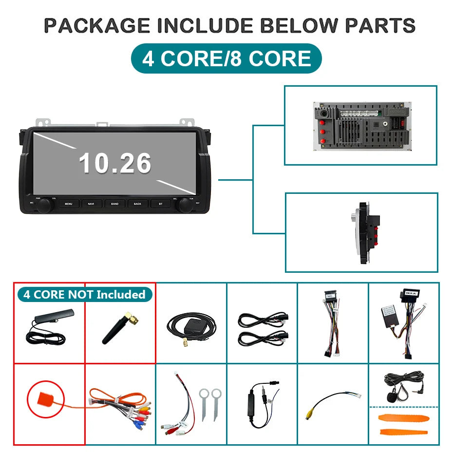 10.26'' Screen Android 15 Car Radio AUTO CarPlay bluetooth stereo For BMW E46 M3 Rover 75 MG ZT 1998-2006 Multimedia player 2DIN