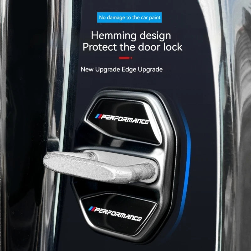 4pcs Car Door Lock Cover For BMW 3 5Series X1 X3 X4 X5 G20 G32 F48 G01 G02 F15 G05 G07 G11 Anti Rust Protective Trim accessories