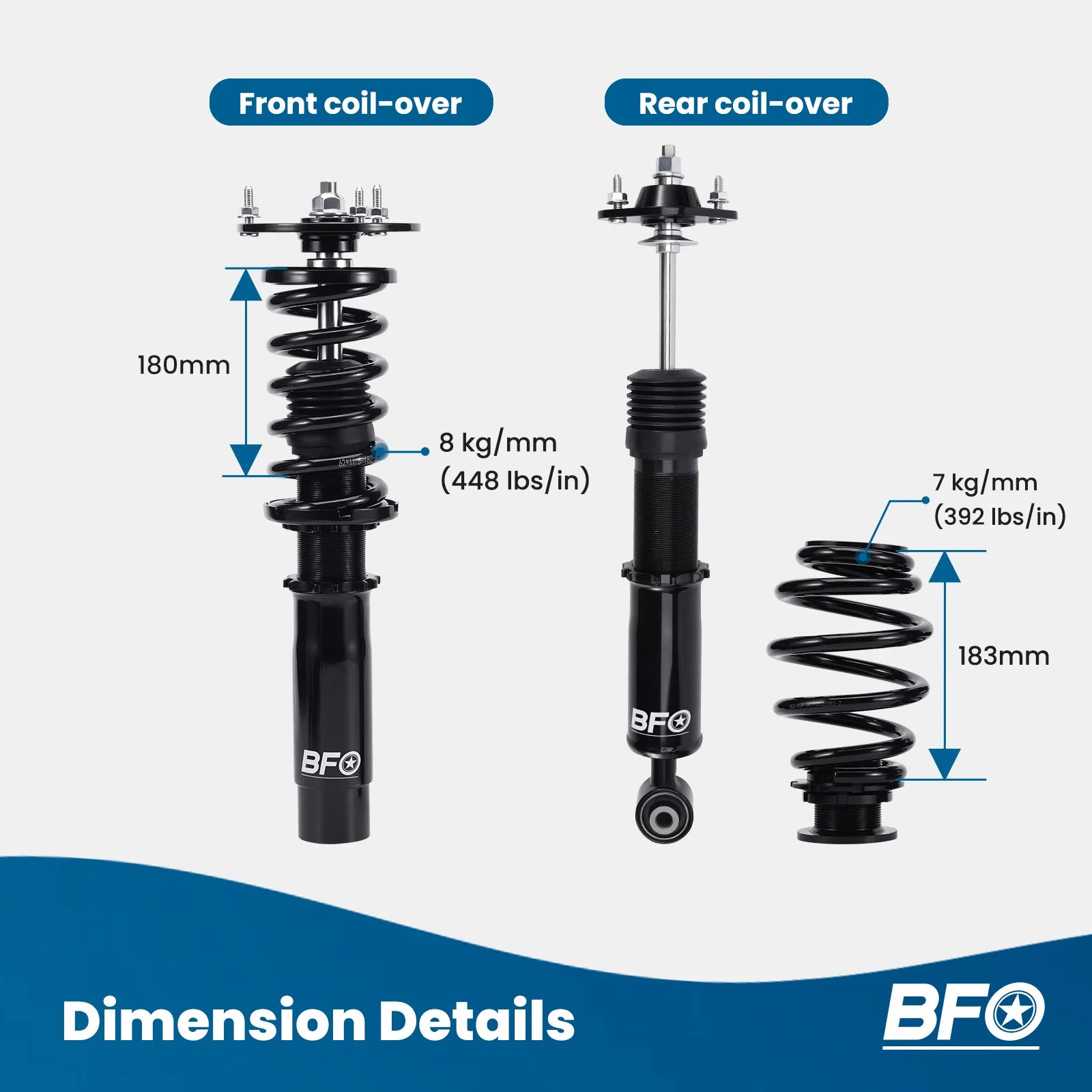 Front & Rear Coilovers Struts For BMW E46 318i 323Ci 328Ci 328i 323i 328is 323is Adjustable Height Shock Absorber Front Rear