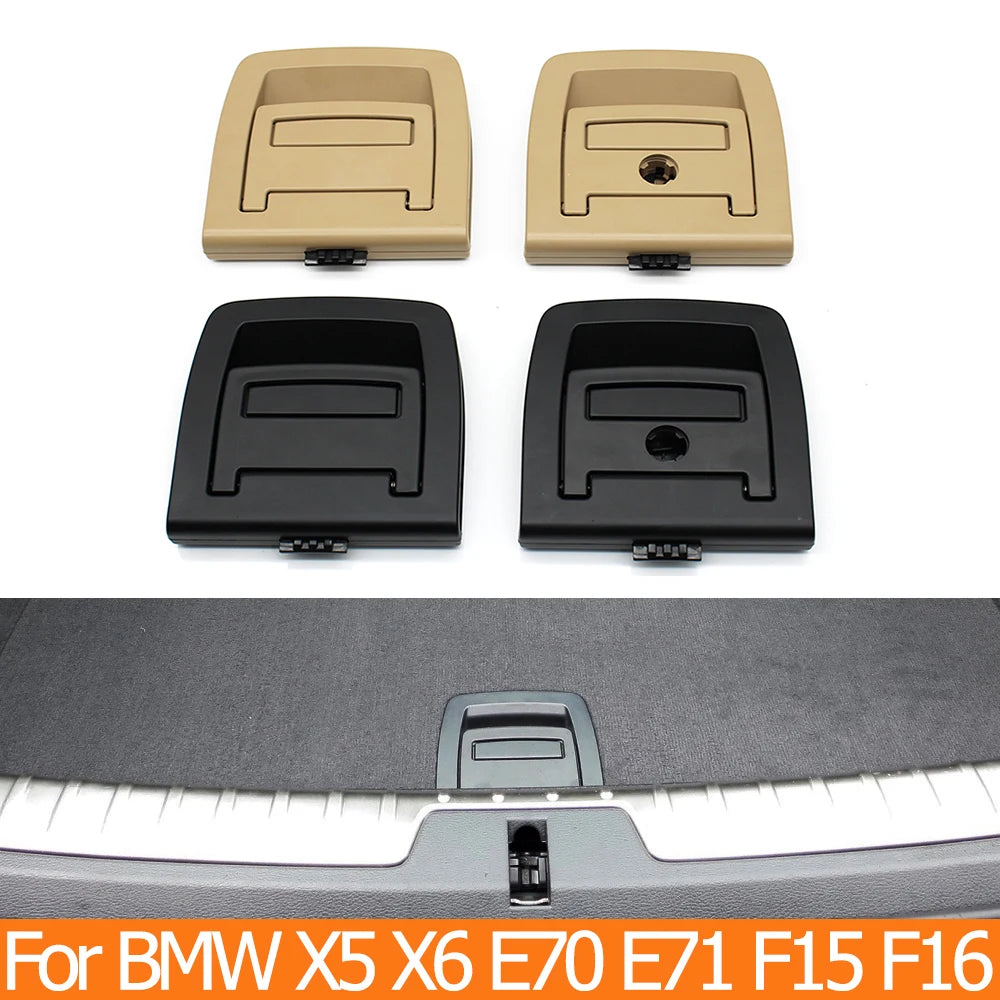 Car Rear Luggage Trunk Lid Boot Mat Floor Carpet Switch Latch Handle For BMW X5 X6 E70 E71 E72 F15 F16 5GT F07 51479120284