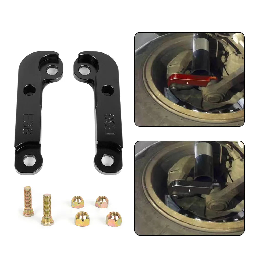 For BMW E36 1990-2000 Aluminum Alloy Steering Lock Adapter Kit Increased Steering Angle Performance Upgrade Drift Racing Part