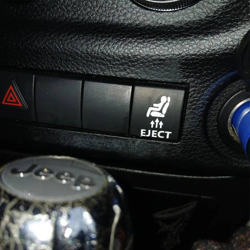 Fake Eject Button Stickers Car Accessory Blank Space Decor Vinyl Decals Funny