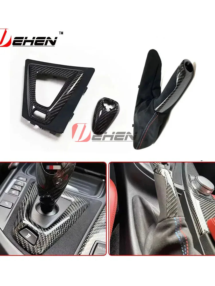 LHD and RHD Carbon Fiber Interior Accessories M2 M3 M4 Carbon Handbrake For BMW F80 F81 F82 F83 F87